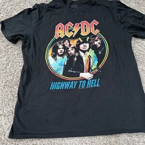 ACDC Highway to Hell Band Tee T-Shirt American Classics Black‎ Rock Large